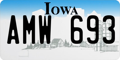 IA license plate AMW693