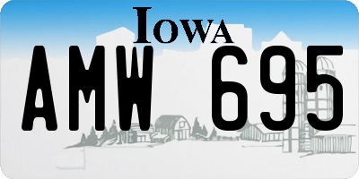 IA license plate AMW695