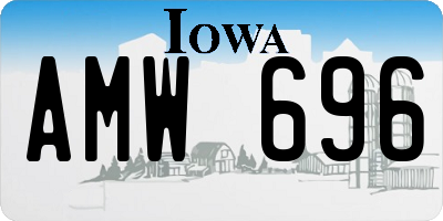 IA license plate AMW696