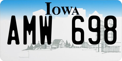 IA license plate AMW698