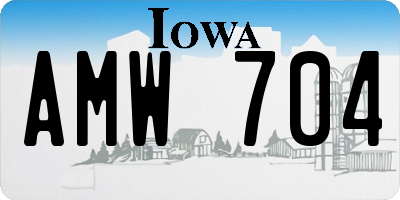 IA license plate AMW704