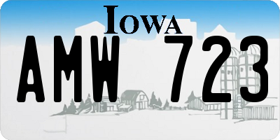 IA license plate AMW723