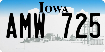 IA license plate AMW725