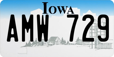 IA license plate AMW729