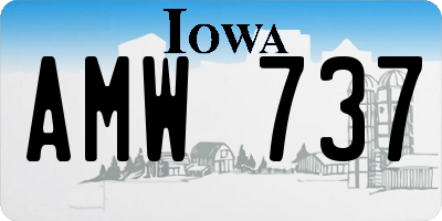 IA license plate AMW737