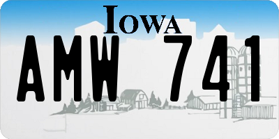 IA license plate AMW741