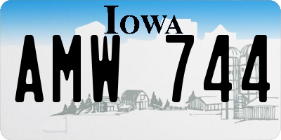 IA license plate AMW744