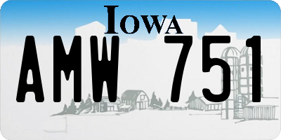 IA license plate AMW751