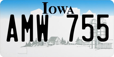 IA license plate AMW755