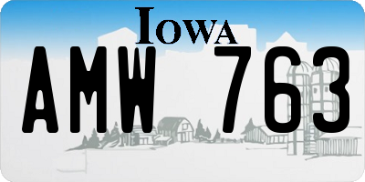 IA license plate AMW763