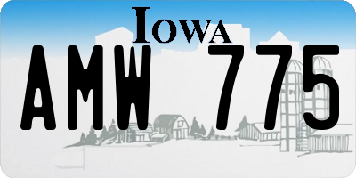 IA license plate AMW775