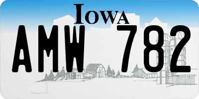 IA license plate AMW782