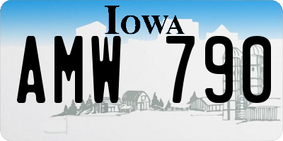 IA license plate AMW790