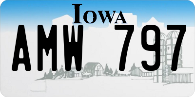 IA license plate AMW797