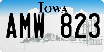 IA license plate AMW823