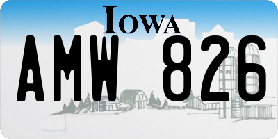 IA license plate AMW826