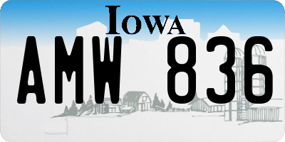 IA license plate AMW836