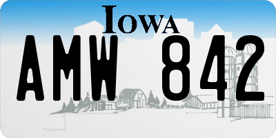 IA license plate AMW842