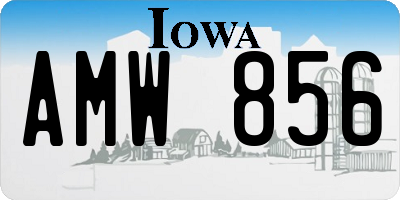 IA license plate AMW856