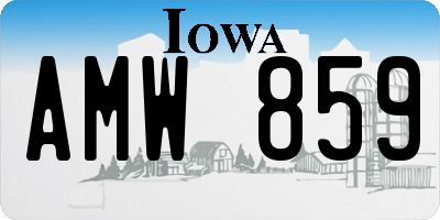IA license plate AMW859