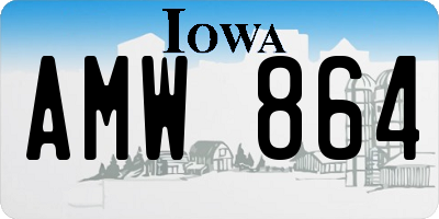 IA license plate AMW864