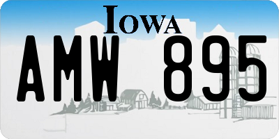 IA license plate AMW895