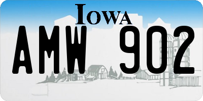 IA license plate AMW902