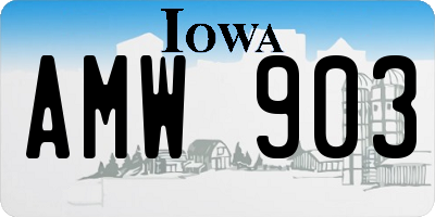 IA license plate AMW903
