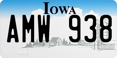 IA license plate AMW938