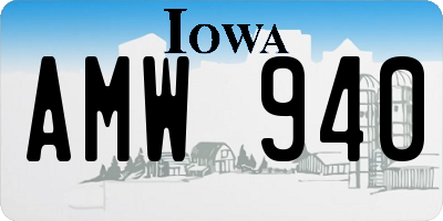 IA license plate AMW940