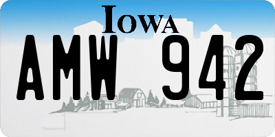 IA license plate AMW942