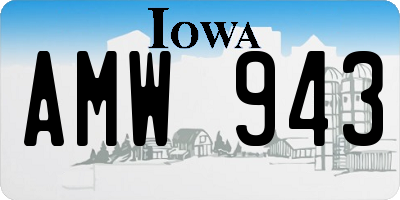 IA license plate AMW943