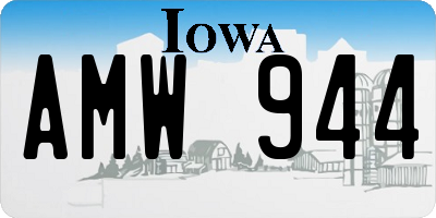 IA license plate AMW944