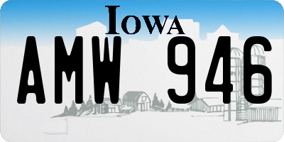 IA license plate AMW946