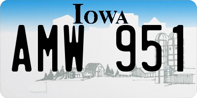 IA license plate AMW951