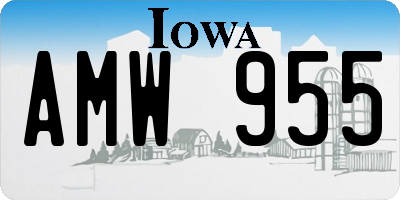 IA license plate AMW955