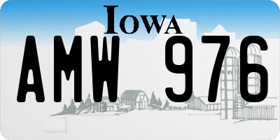IA license plate AMW976