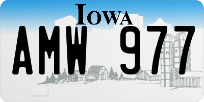 IA license plate AMW977