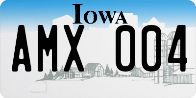 IA license plate AMX004