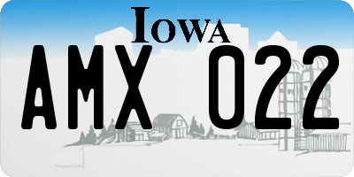 IA license plate AMX022