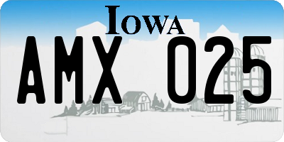 IA license plate AMX025