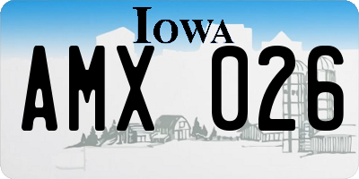 IA license plate AMX026