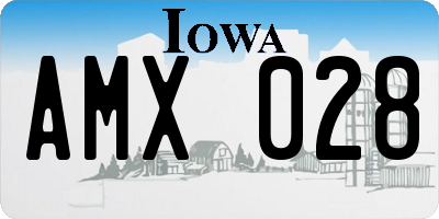 IA license plate AMX028