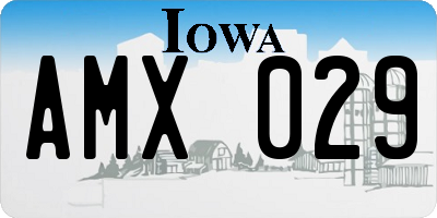 IA license plate AMX029