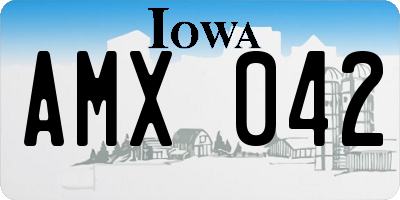 IA license plate AMX042