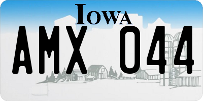 IA license plate AMX044