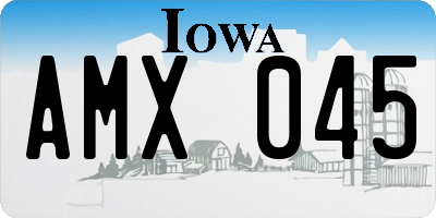 IA license plate AMX045