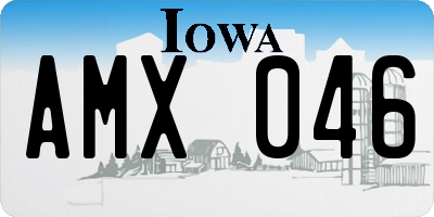 IA license plate AMX046