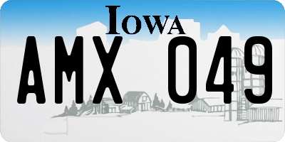 IA license plate AMX049