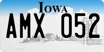 IA license plate AMX052